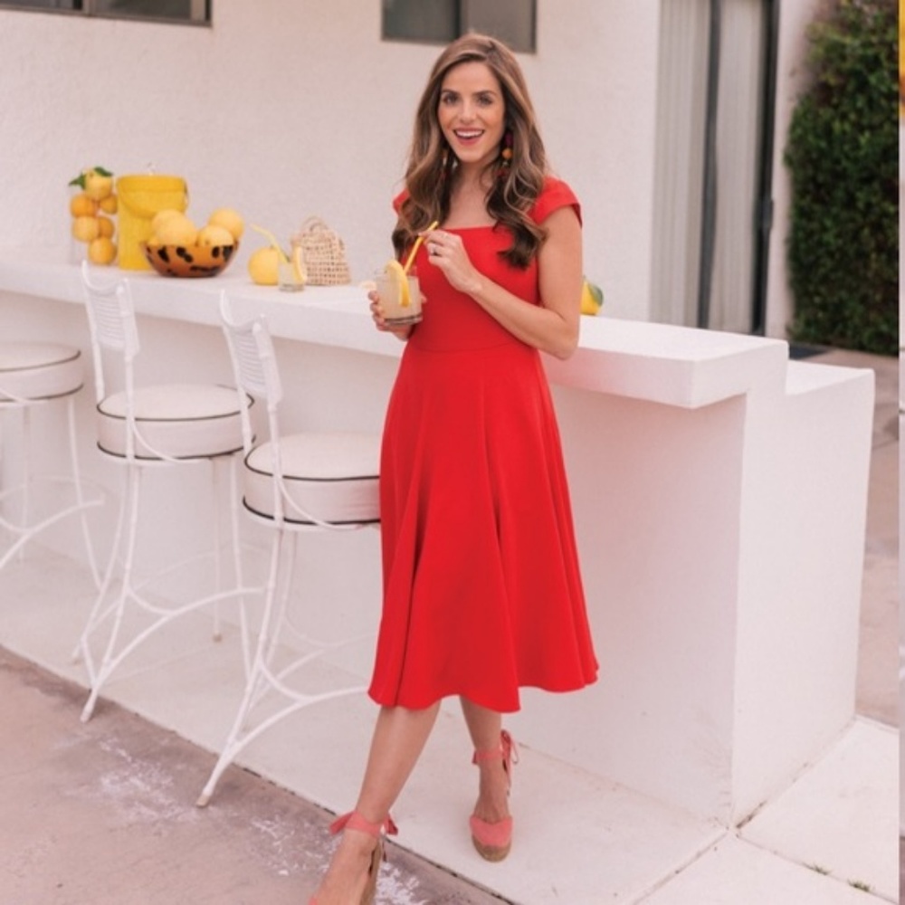 Gal Meets Glam Red Midi Dress